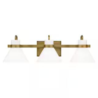 Quoizel Regency 25 in. 3-Light Weathered Brass Vanity Light RGN8625WS - The Home Depot | The Home Depot