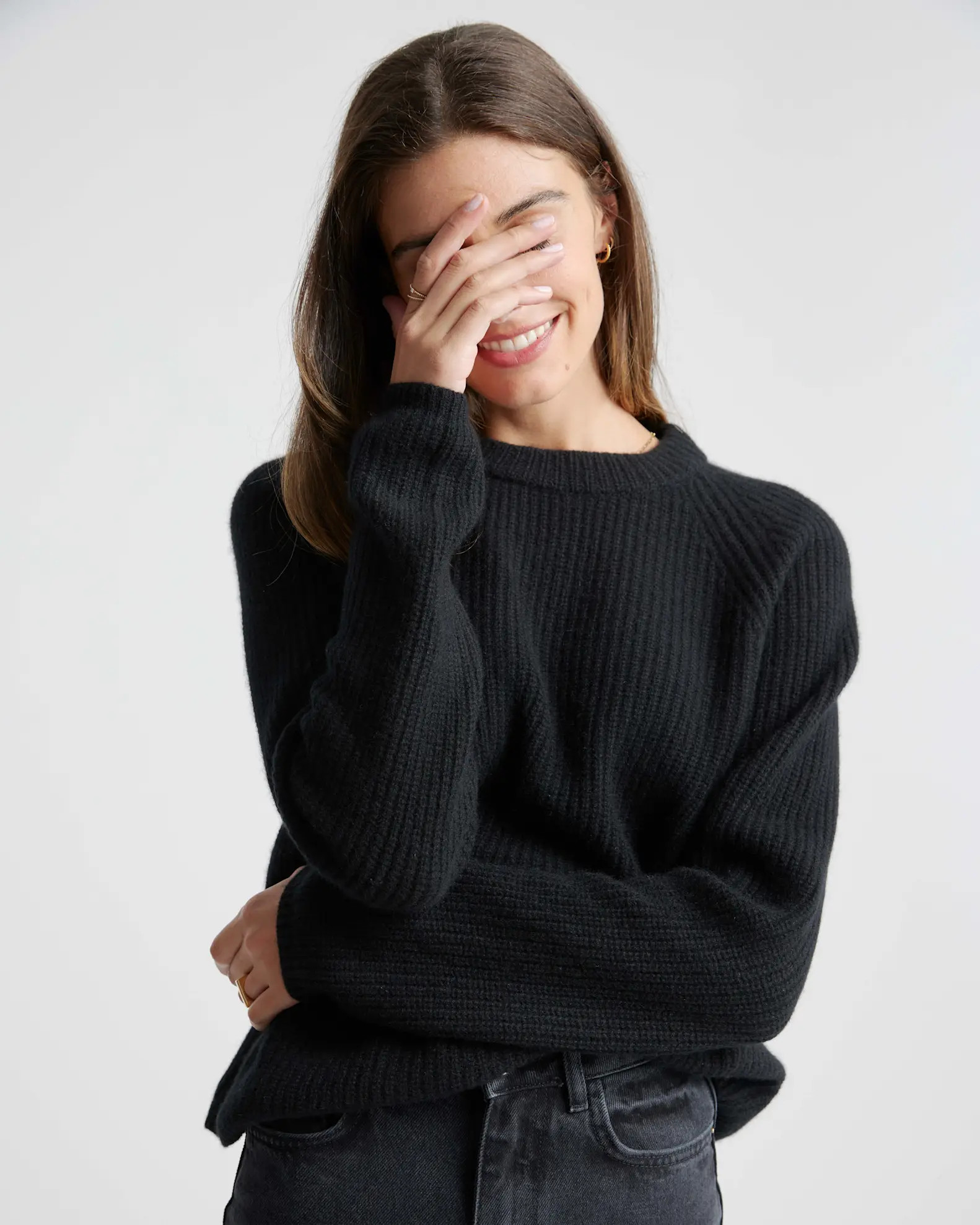 Mongolian Cashmere Fisherman Crewneck Sweater | Quince