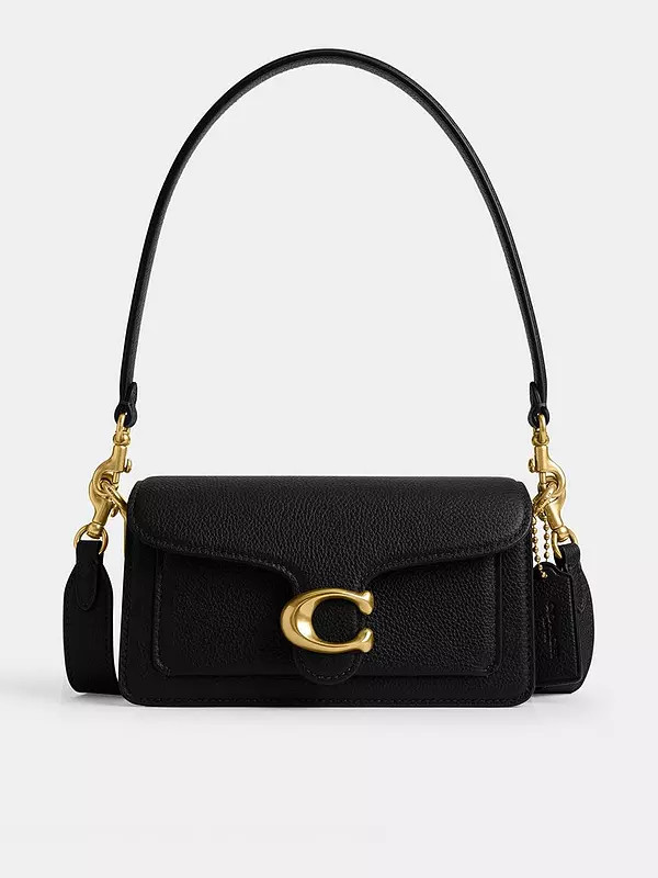 COACH Tabby 26 Refresh Polished Pebble Leather Shoulder Bag - Black | Very (UK)