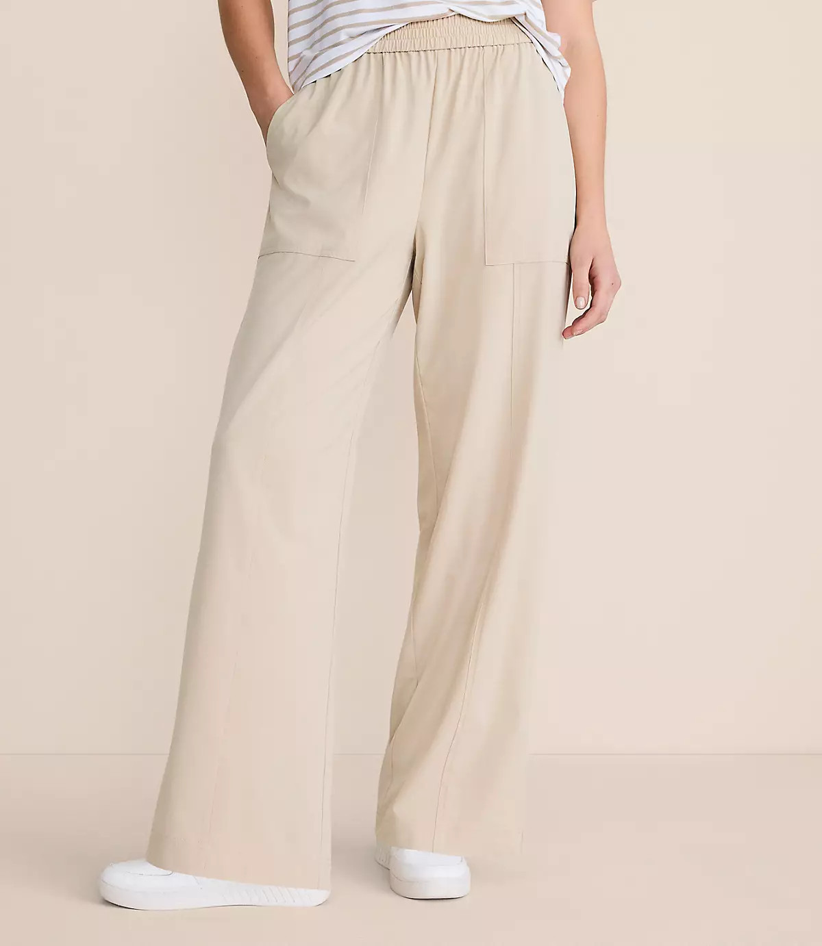 Petite Lou & Grey Zip Hem Wanderweave Zip Wide Leg Pants | LOFT
