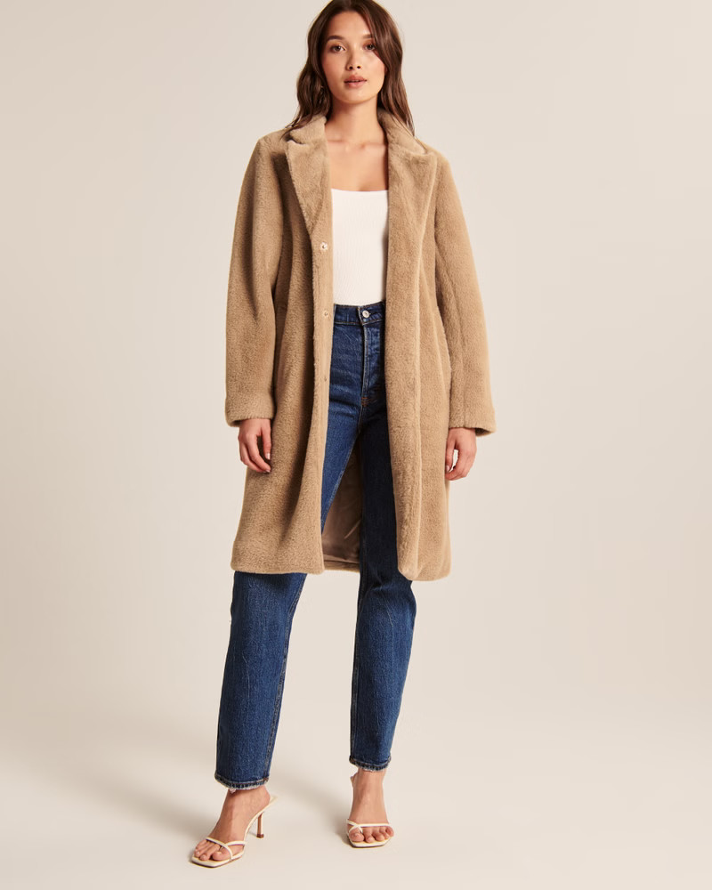 Faux Fur Dad Coat | Abercrombie & Fitch (US)