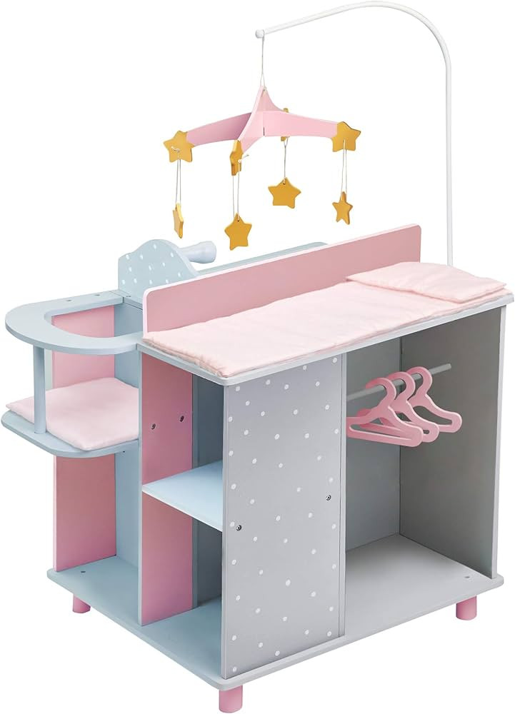 Olivia's Little World 6-in-1 Wooden Baby Doll Changing Station with Crib, Changing Table, High Ch... | Amazon (US)