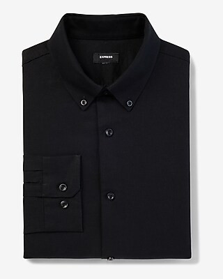 Slim Solid Stretch Pinpoint Oxford 1MX Dress Shirt | Express