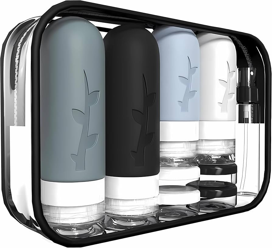 18pack Travel Bottles for Toiletries,TSA Approved Silicone Travel Containers jar for Toiletries,L... | Amazon (US)
