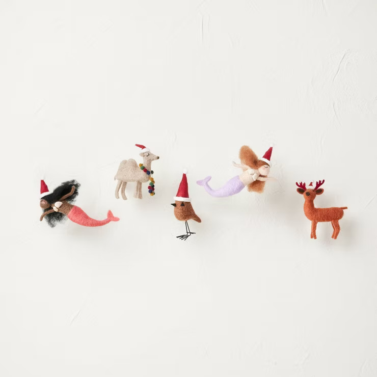 Set of 5 Boiled Wool Icon Ornaments - Opalhouse™ designed with Jungalow™ | Target