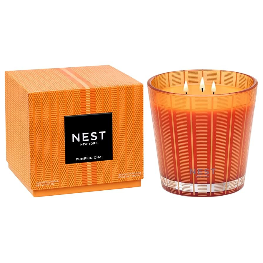 NEST New York Scented 3-Wick Candle, Pumpkin Chai - 21.2 oz - Up to 100-Hour Burn Time - Reusable... | Amazon (US)