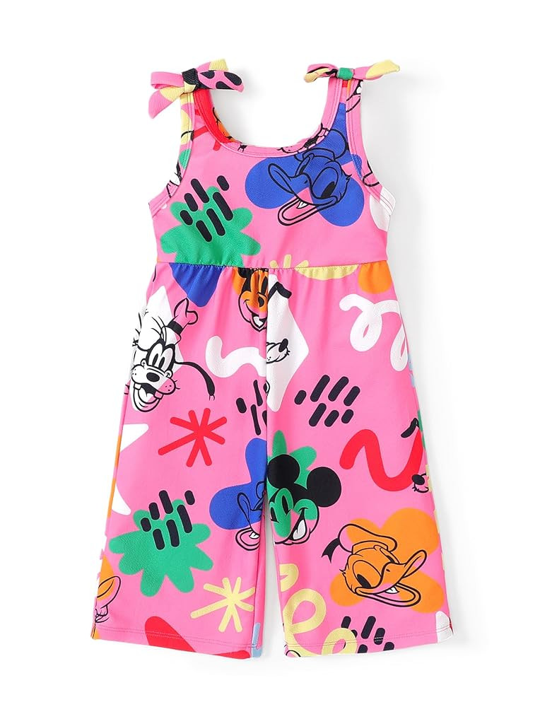 Disney Frozen Elsa Princess Mickey Mouse Toddler Girl Romper Sleeveless Bowknot Character Doodle ... | Amazon (US)