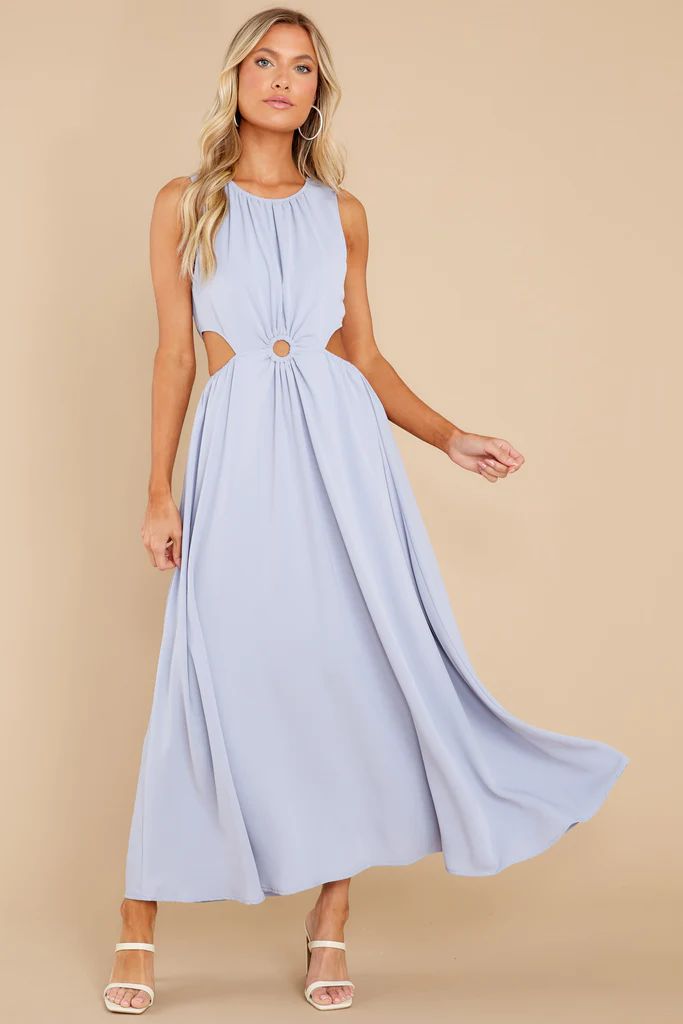 Wander With Me Dusty Blue Maxi Dress | Red Dress 
