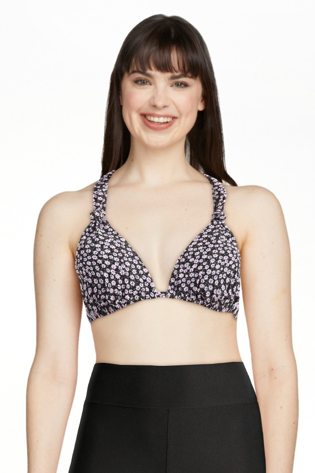 No Boundaries Knot Halter Swim Top, Women's | Walmart (US)