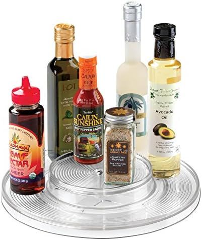 Amazon.com - InterDesign Linus Lazy Susan Cabinet Turntable - 2-Tier Organizer Tray for Kitchen P... | Amazon (US)