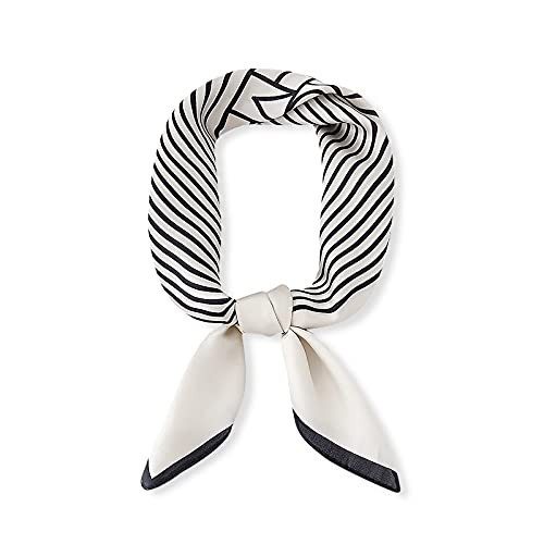 LumiSyne Women Classic Stripe Large Square Scarf 90x90 Commuting Style Kerchief Neck Scarf Bandana Clothing Decoration Silky Warm Scarf | Amazon (UK)