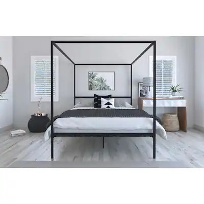 Charles Queen Canopy Bed Black | Bed Bath & Beyond