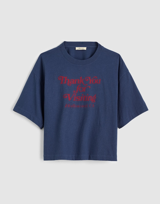 The Boxy Crop Tee in Allday Jersey | Madewell