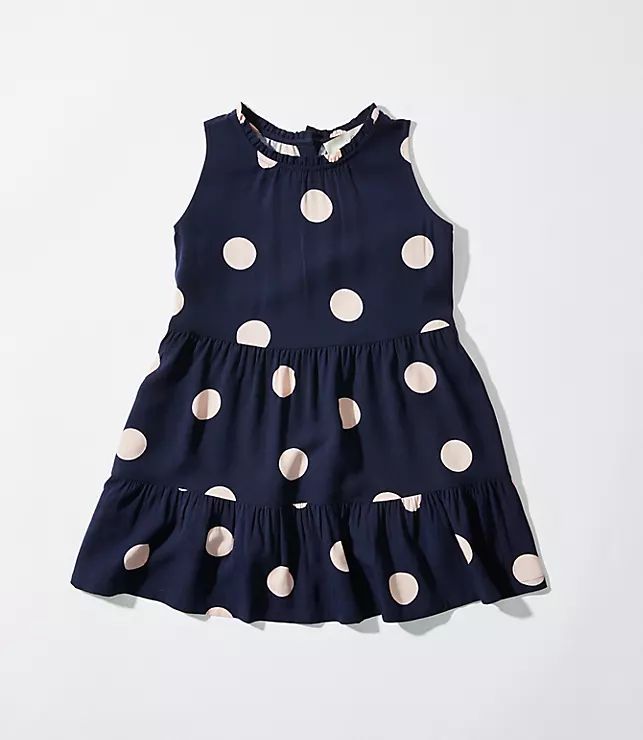 LOFT Littles Dot Tiered Swing Dress | LOFT