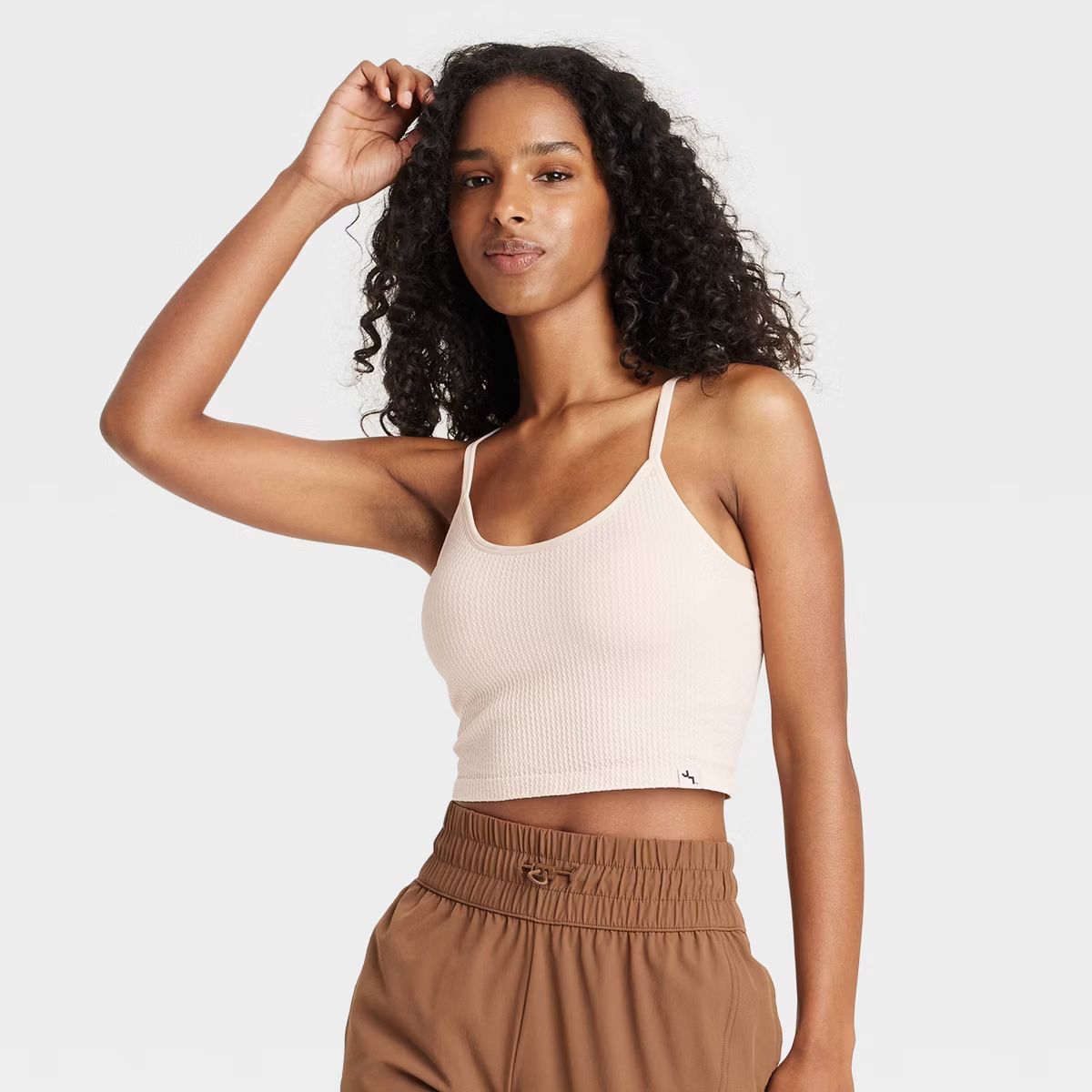 Women's Seamless Textured Cropped Support Tank Top - JoyLab™ | Target