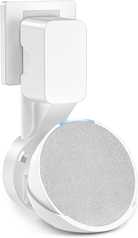 Wall Mount Holder for Echo Pop
        Outlet Hanger Stand, Built-in Cable Management, White | Amazon (US)