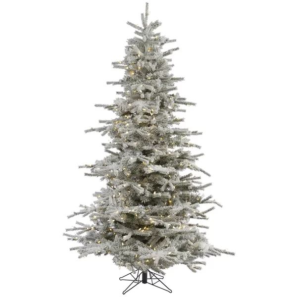 Sierra White Fir Artificial Christmas Tree with Clear/White Lights | Wayfair North America