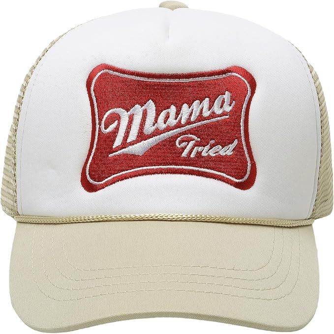 Embroidered Lettering Print Truck Hat Baseball Cap Trucker Mesh Snapback Hat | Amazon (US)