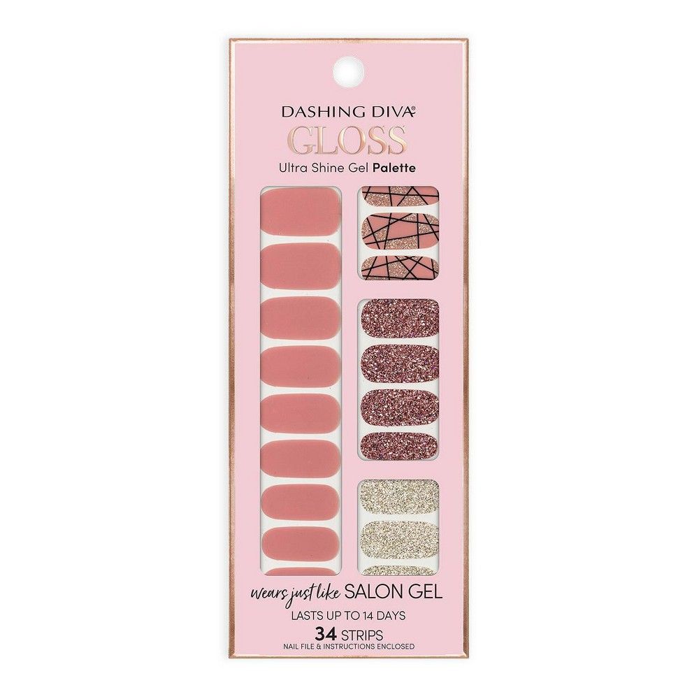 Dashing Diva Gloss Ultra Shine Gel Palette - Rose Sparkle | Target