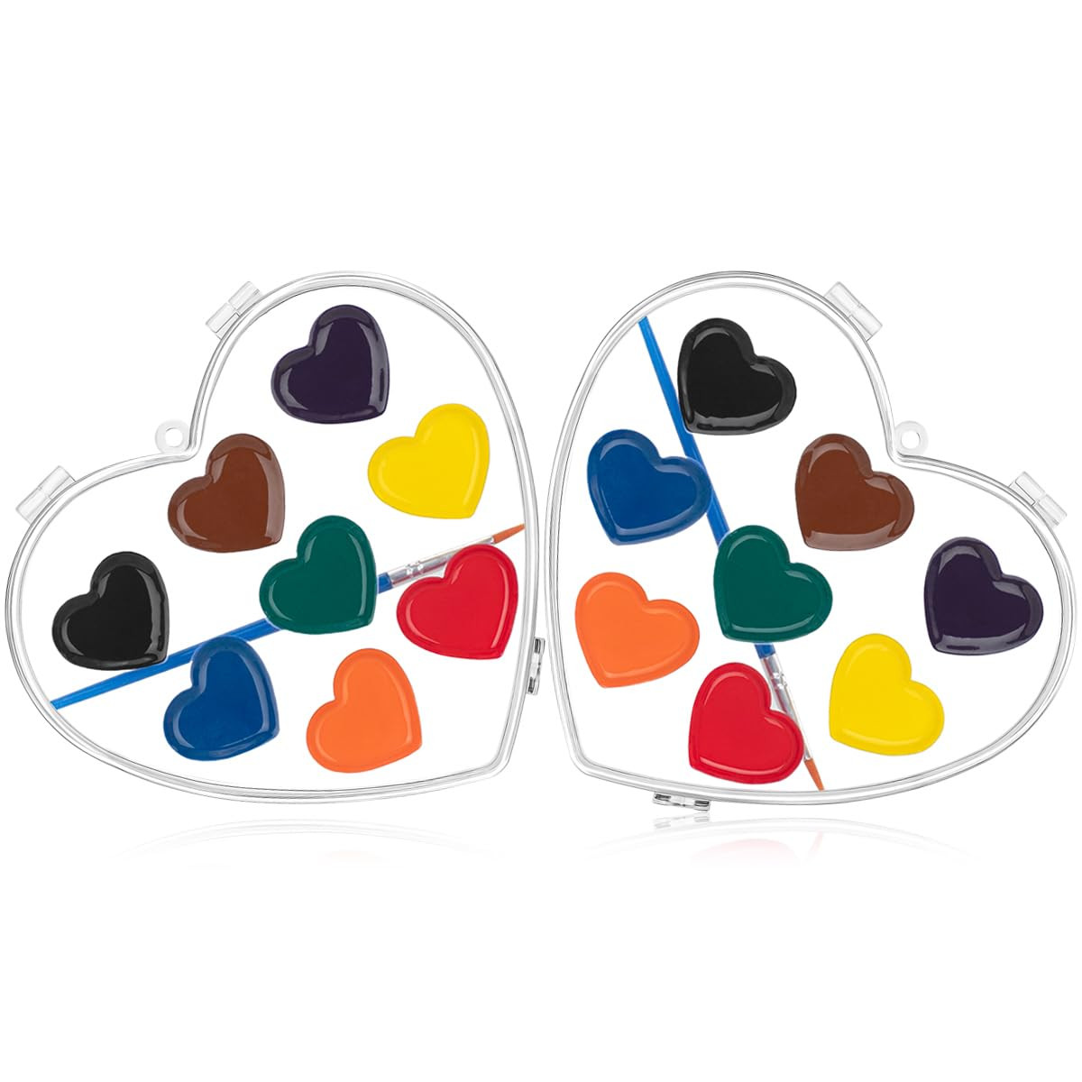 ARTLYMERS Valentines Day Gifts for Kids, 2 Pack Heart Watercolor Paint Set with Paintbrush for Ki... | Amazon (US)