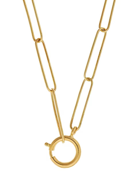 Be Happy 18K Goldplated Oval-Link Chain Necklace | Saks Fifth Avenue