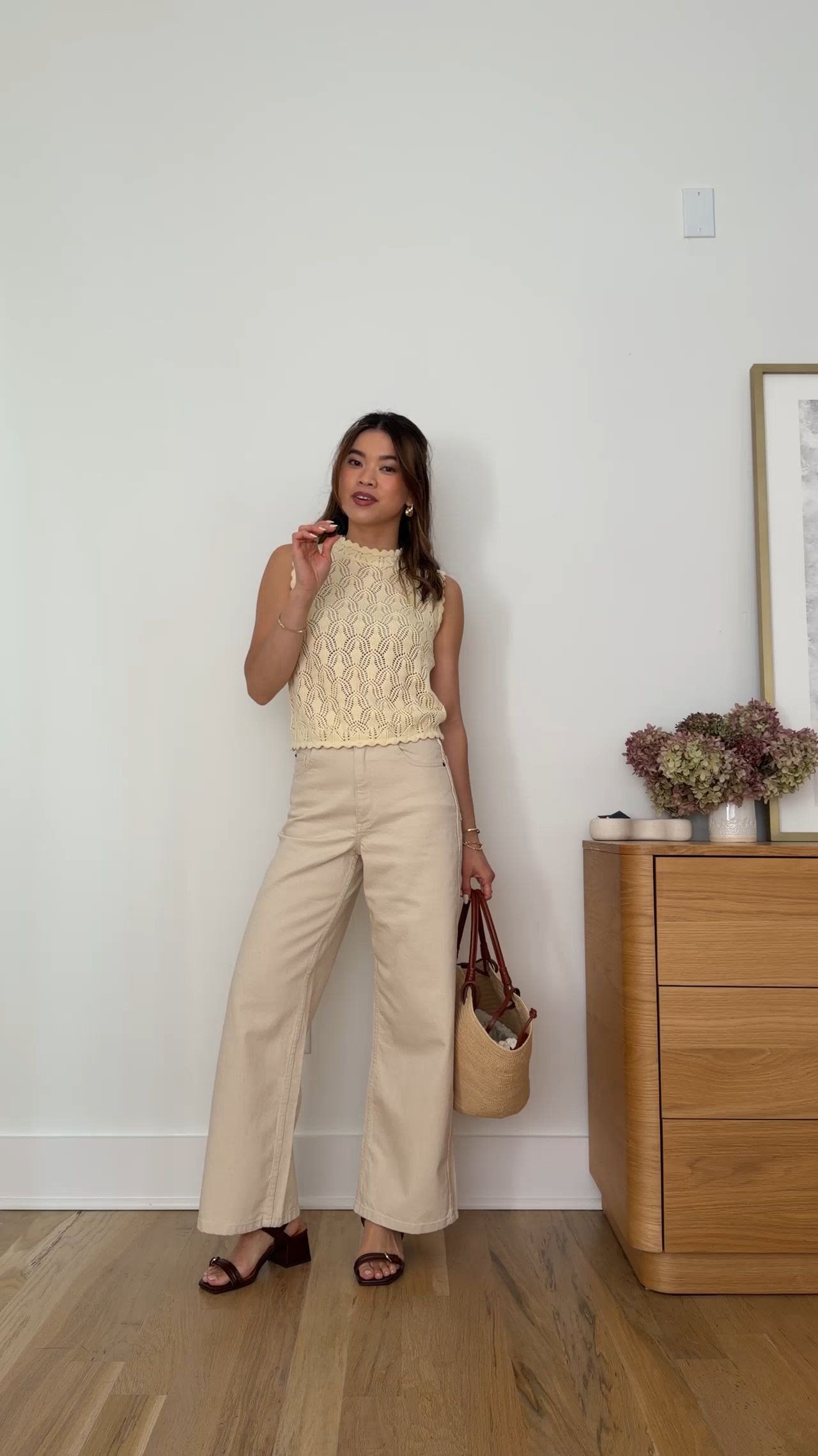 Sizing info:
•Pants size 2 in Mottled Ecru
•Top size XS 

petite fashion, get dressed with me, outfit inspiration, ootd, nashville outfit, Nashville influencer, petite style, vacation style, casual outfits, mom style, petite pants, spring outfits, spring outfit info, spring pants, spring outfit idea, spring top, spring bag, spring sweater, spring shoes, Spring jeans, white jeans, cream jeans, sezane jeans, spring sandal  

 @SEZANE 

#LTKPetite #LTKSeasonal #LTKootd