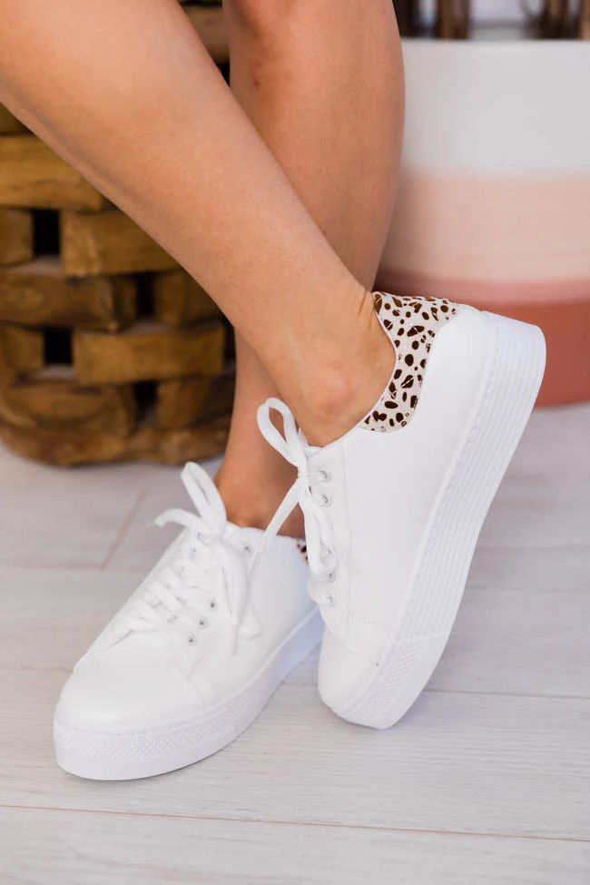 Lorelai Brown Animal Print Heel Sneakers FINAL SALE | The Pink Lily Boutique