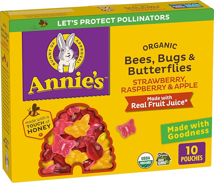 Annie's Organic Bees, Bugs, and Butterflies Fruit Flavored Snacks, Easter Basket Stuffers, 10 Pou... | Amazon (US)