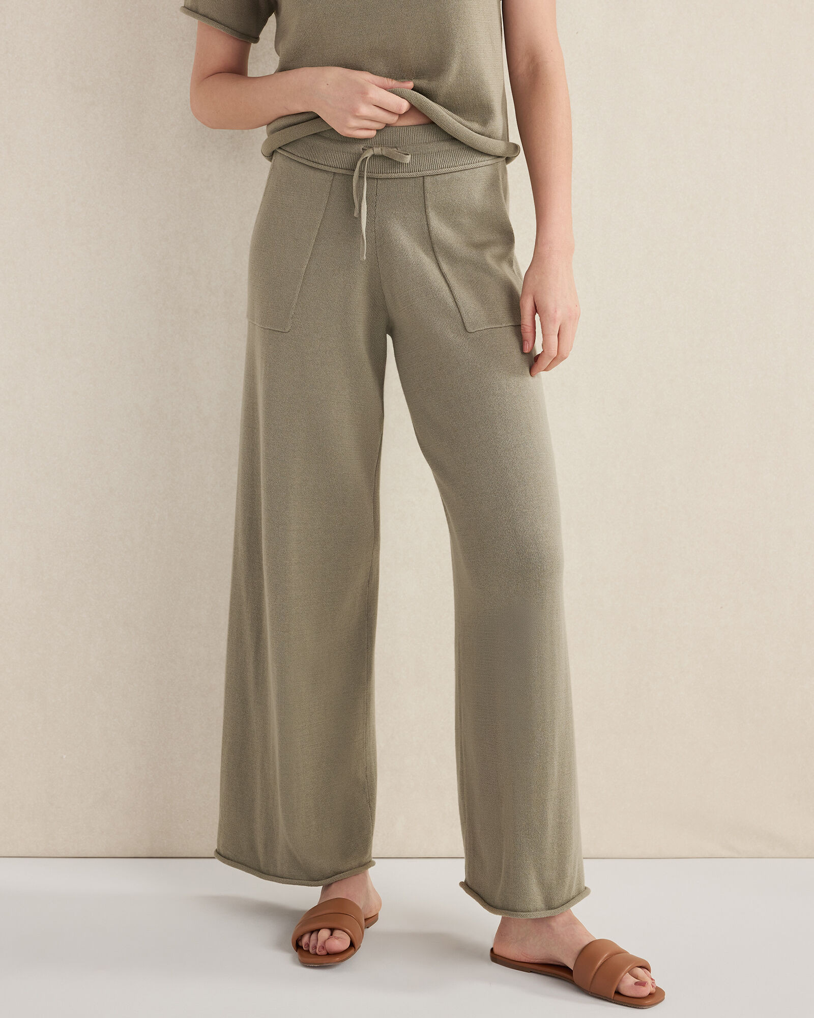 Organic Cotton Knit Pants | Talbots