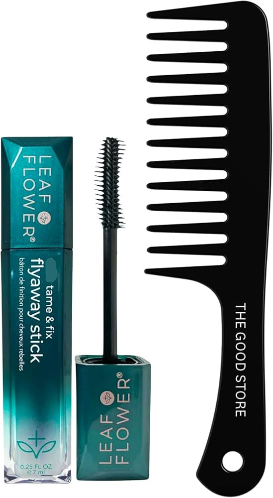 Leaf Flower Tame & Fix Fly Away Stick Hair Styler .25oz | Green | Good Store Hair Comb | Amazon (US)