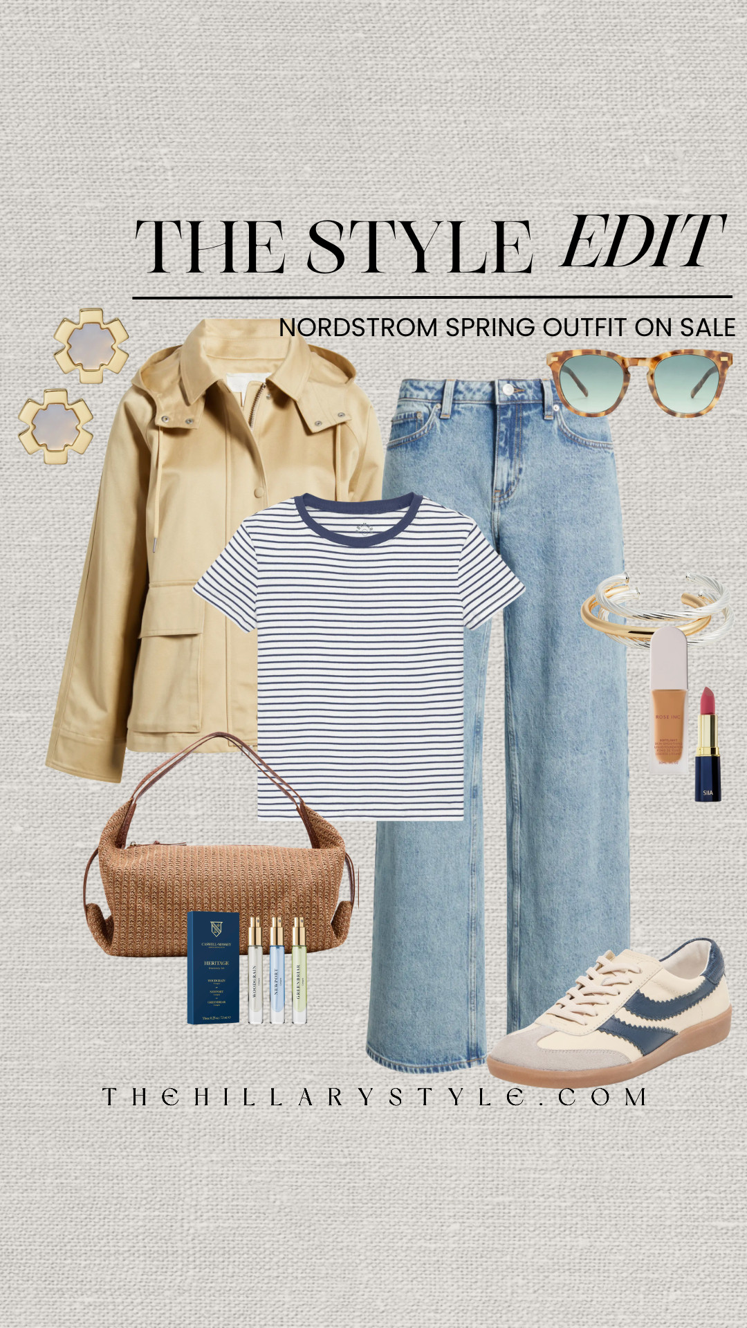 The Style Edit: Nordstrom Spring Outfit On Sale
My latest obsession from the Nordstrom Spring Sale! This complete spring transition outfit is giving ultimate quiet luxury and coastal grandmother vibes. These items are elevated basics that are on major sale right now and are perfect for building a spring capsule wardrobe. Get this total look with the classic trench, trending wide-leg jeans, and chic woven bag before it sells out! 

 #TheHillaryStyle #NordstromSale #SpringOutfits #QuietLuxury #CoastalGrandmother #CapsuleWardrobe #MinimalistFashion #WideLegJeans #TrenchCoat #SpringTrends #StreetStyle #OutfitInspo #LTKsalealert #PinterestFashion 

#LTKootd #LTKSeasonal #LTKSaleAlert