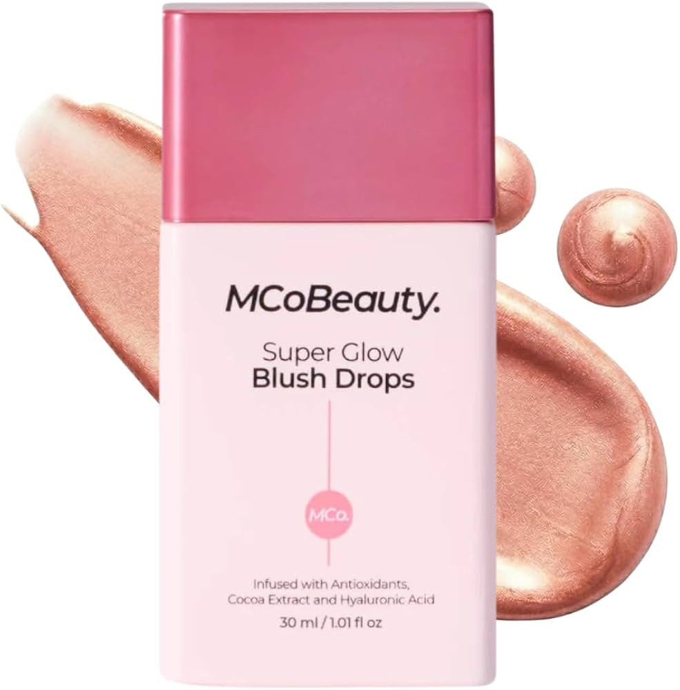 MCoBeauty - Super Glow Blush Drops - Highlighter Makeup - Shimmer Formula with Hyaluronic Acid, W... | Amazon (US)