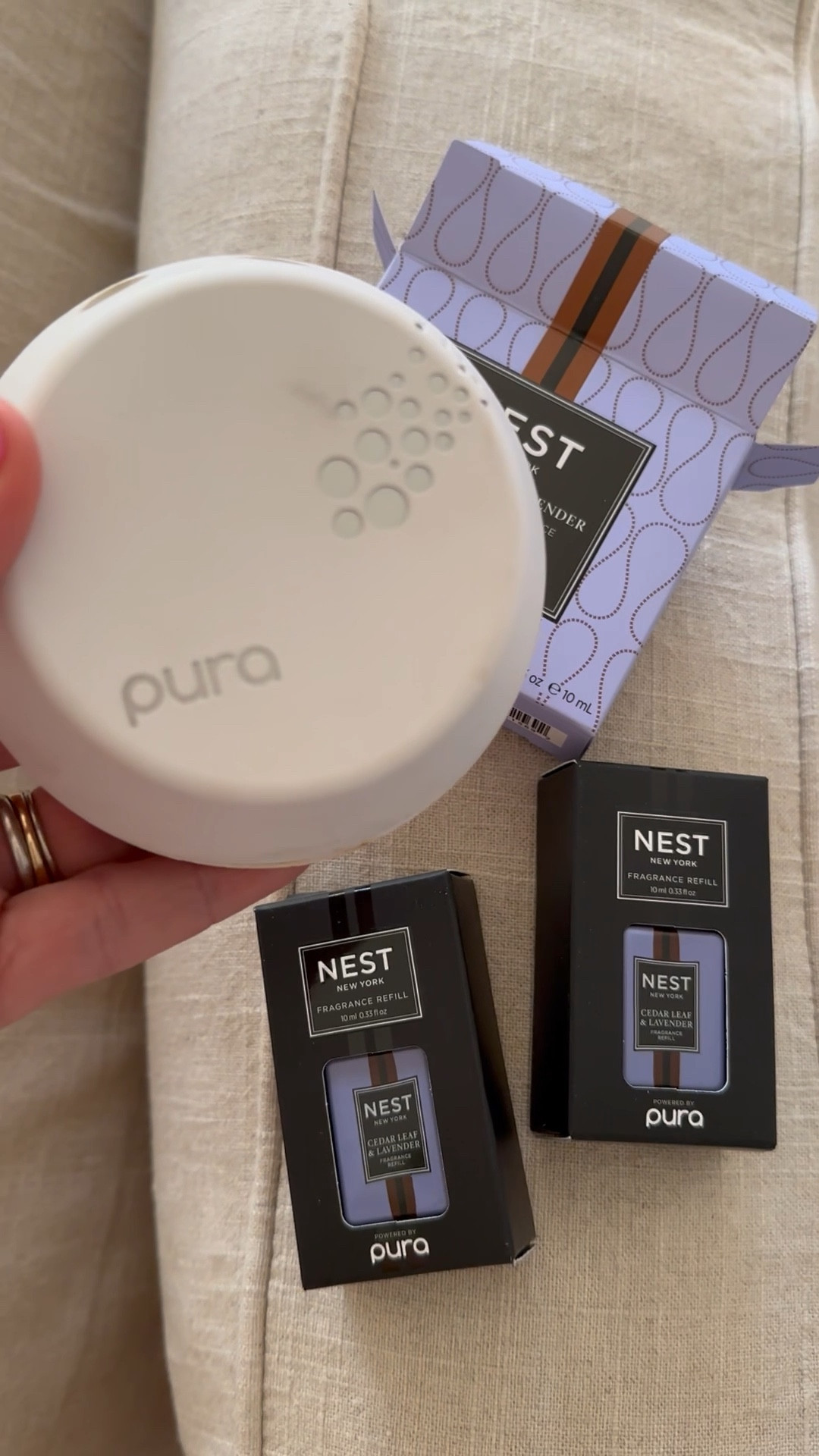 Pura air filter // air diffuser // nest refills // this is a game changer for my home smelling good all day long! You can control the smell intensity and turn off and on with the app  

#LTKunder100 #LTKFind #LTKhome