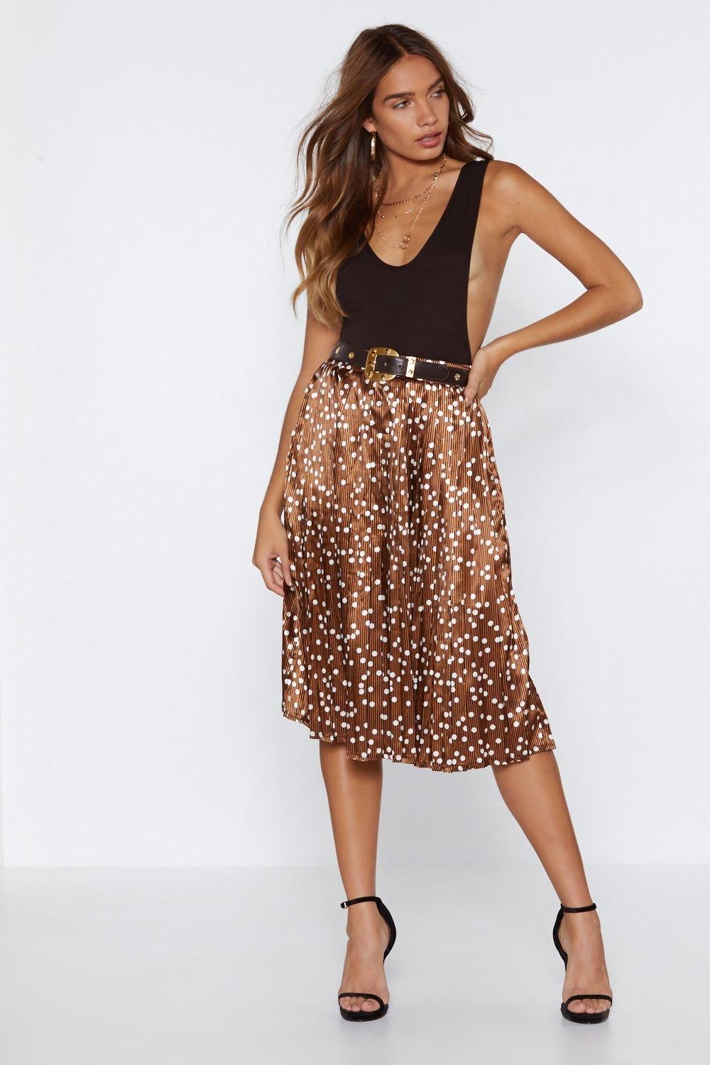 Pleased to Pleat You Spotty Skirt | NastyGal (US & CA)