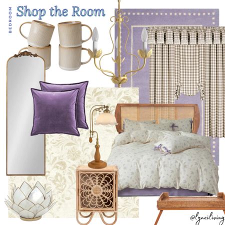 Shoot the Room - Bedroom 

Home decor, home decorations, home styling, bedroom styling, bedroom design, bedroom inspiration, bedroom inspo, purple bedroom, cottagecore bedroom, lilac bedroom, lavender bedroom, spring bedroom, calm bedroom, serene bedroom, beige wallpaper, floral wallpaper, cottagecore wallpaper, bedroom wallpaper, Wayfair bedroom, Wayfair finds, Wayfair wallpaper, Wayfair mirror, ornate gold mirror, gold floor mirror, wicker nightstand, Wayfair nightstand, Wayfair furniture, capiz candle holder, flower candle holder, wooden table lamp, flower table lamp, cottagecore lamp, Wayfair lamp, wooden breakfast tray, bedroom tray, purple floral bedding,
Cottagecore bedding, Wayfair bedding, cane headboard, Wayfair headboard, beige curtains, bedroom curtains, boho headboard, checkered curtains, farmhouse curtains, purple area rug, gold flower chandelier, tulip chandelier, purple throw pillow, Wayfair chandelier. Wayfair pillows, Wayfair rug, bedroom rug, bedroom curtains, beige mugs, beige coffee mugs 


#LTKhome