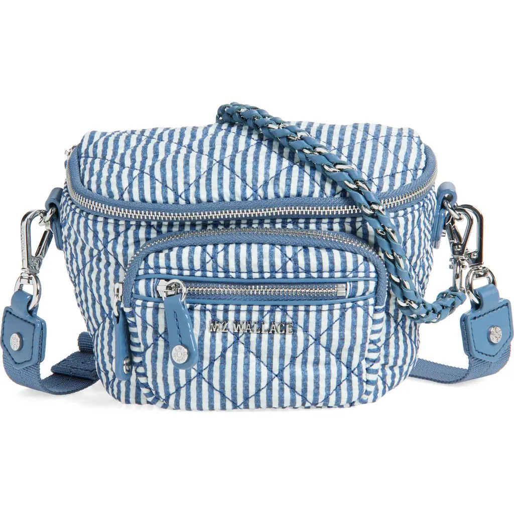 MZ Wallace Micro Crosby Quilted Seersucker Sling Bag at Nordstrom | Nordstrom