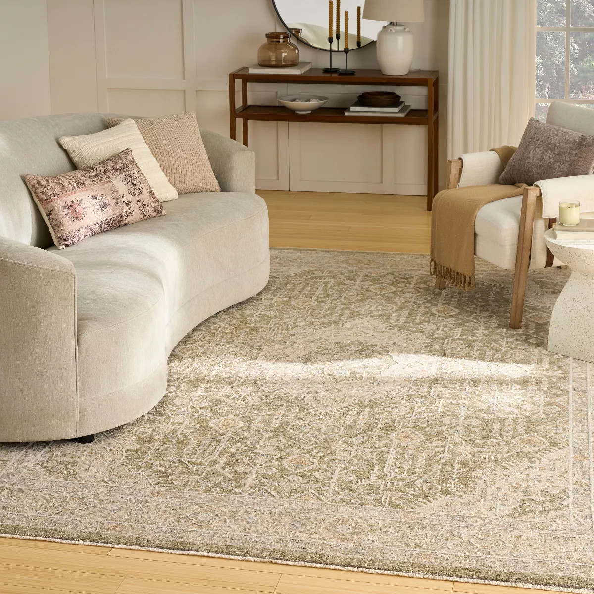 Nourison Harbor 5'3" x 7'6" Green Vintage Indoor Rug | Target