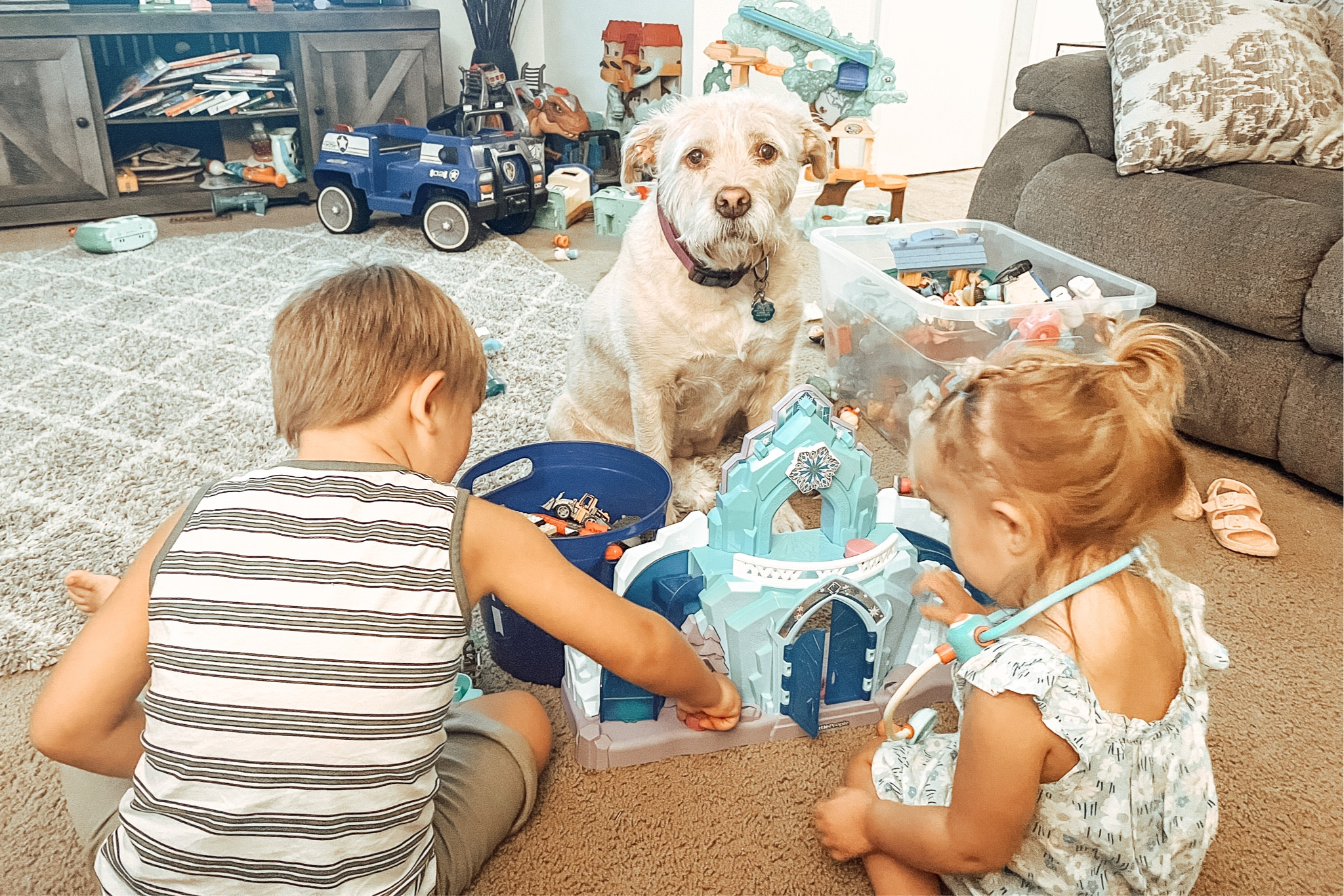 The kids are loving playing with all the new toys from sissy’s birthday🥳 and Lily was not happy the kids blocked her path with all the toys 🫢

#LTKunder100 #LTKunder50 #LTKkids