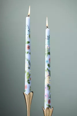 Easter Handpainted Taper Candles, Set of 2 | Anthropologie (US)