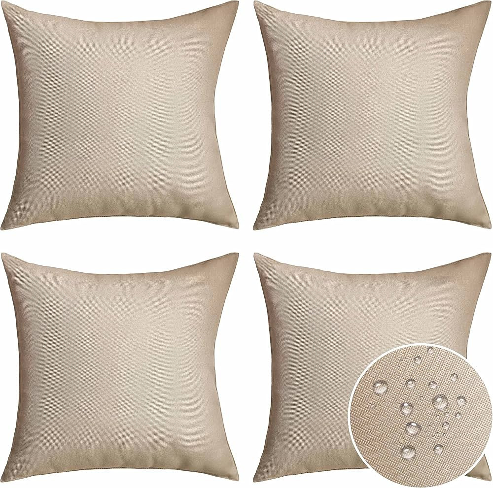 Home Brilliant Pillow Shams Outdoor Pillows Covers Linen Decorative Throw Pillow Cover, 20x20 inc... | Amazon (US)