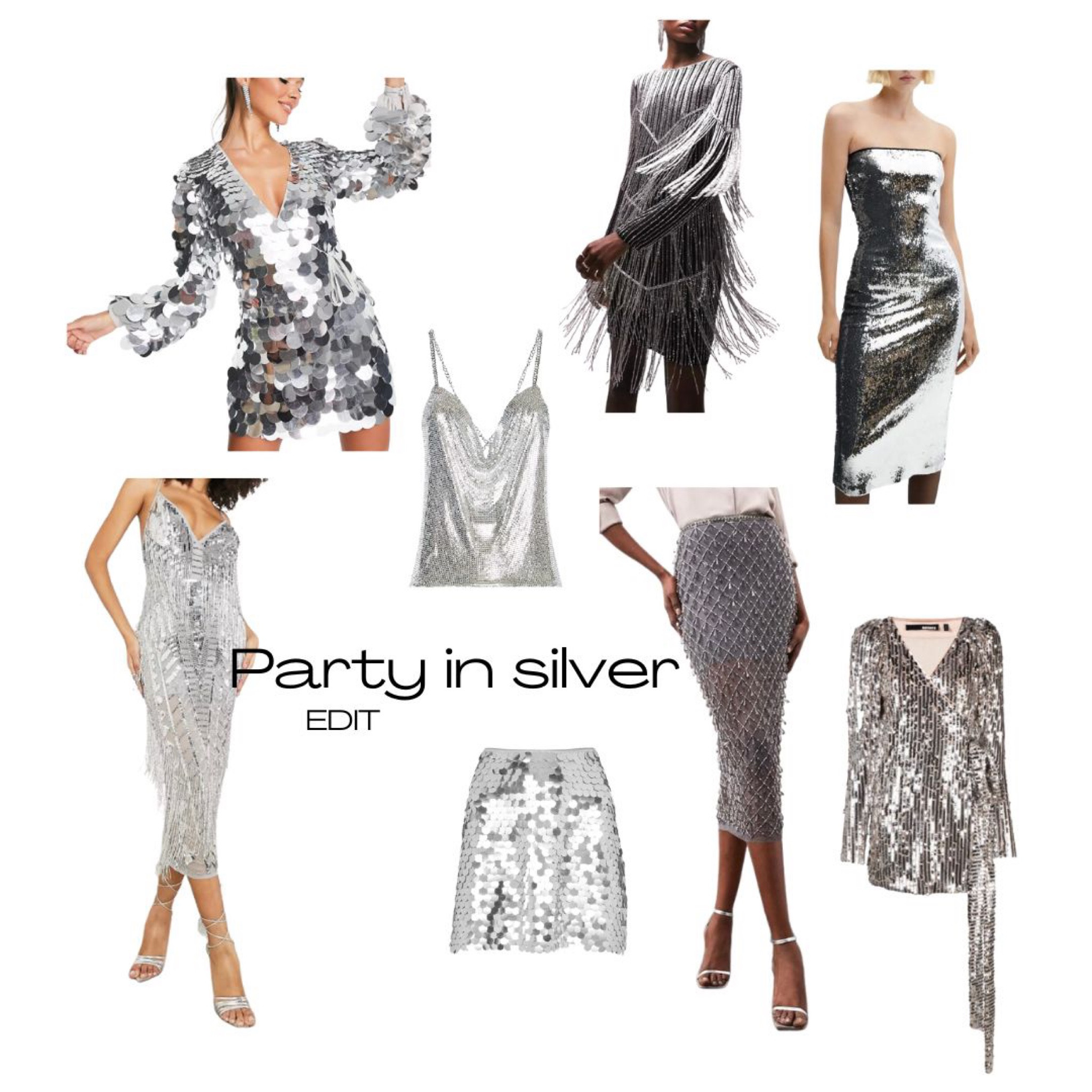 Party in silver edit.
Selection of dresses, tops and skirts in silver if you prefer 

#LTKparties #LTKstyletip #LTKSeasonal