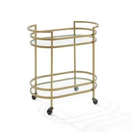 Crosley Bailey Steel Bar Cart - Gold | Walmart (US)