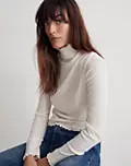 Ribbed Long-Sleeve Turtleneck Crop Top | Madewell