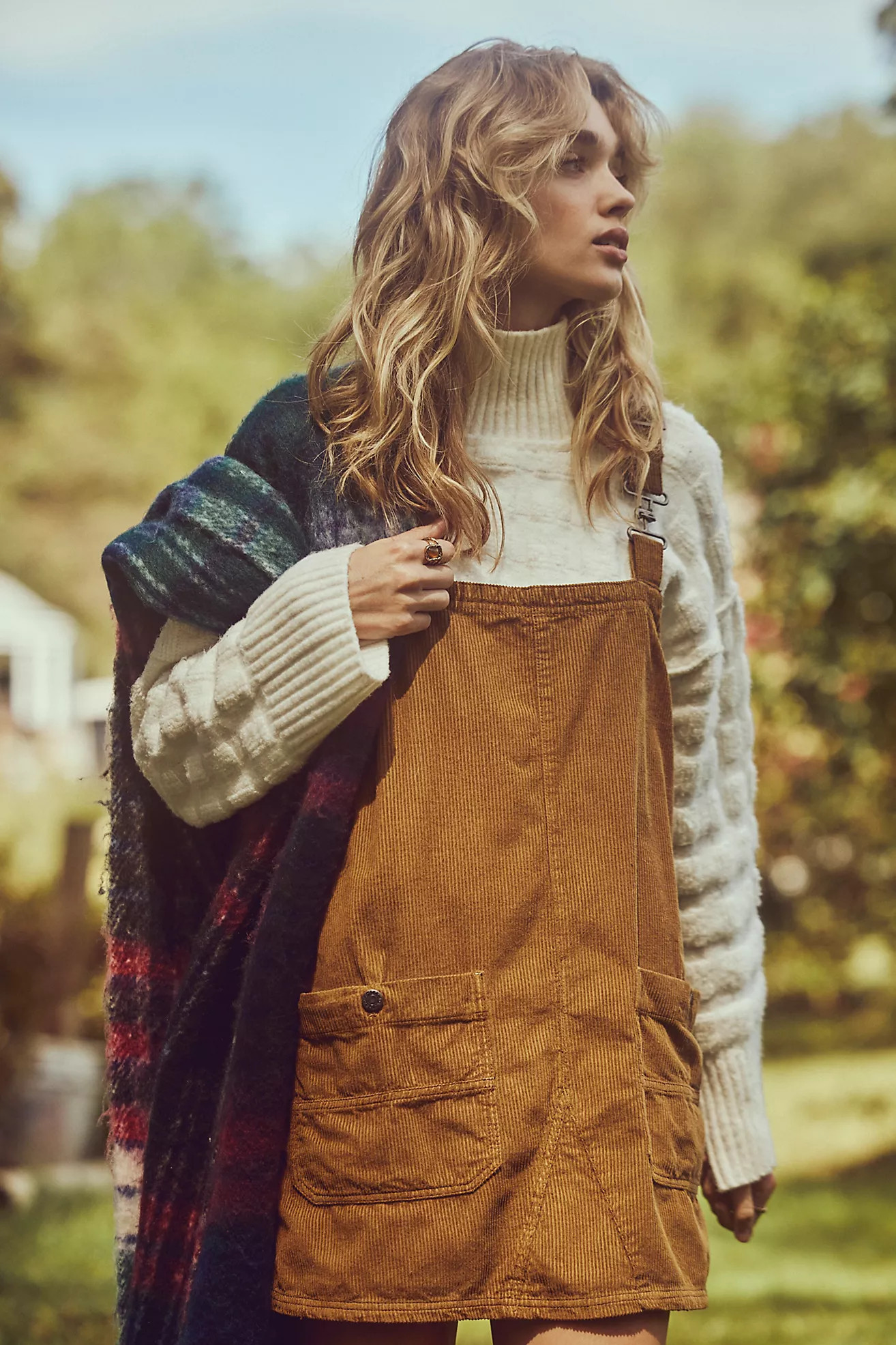 We The Free Overall Smock Mini Cord Top | Free People (Global - UK&FR Excluded)