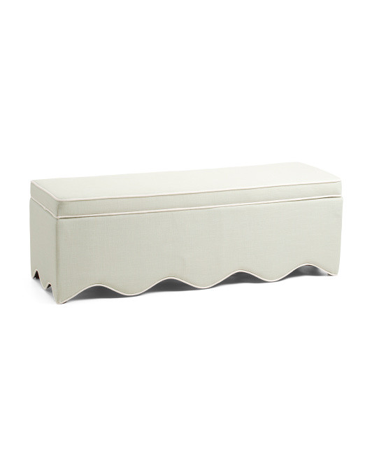 54.5in Scalloped Storage Bench | Chairs & Seating | Marshalls | Marshalls
