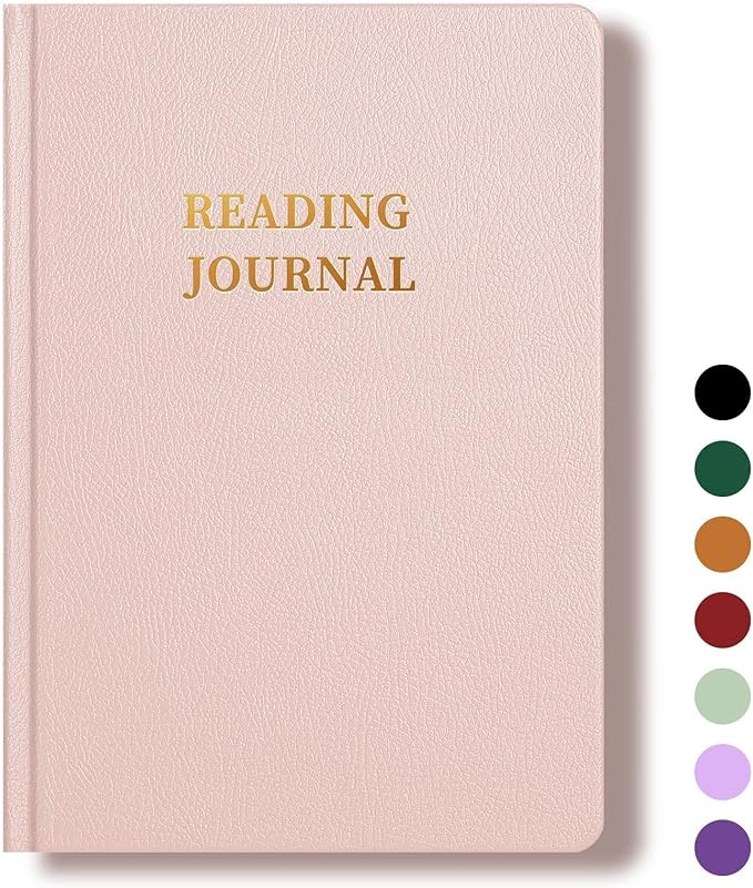 Reading Journal Book Lovers Gifts Hardcover Leather Readers Accessories Track Reading Log with 65... | Amazon (US)