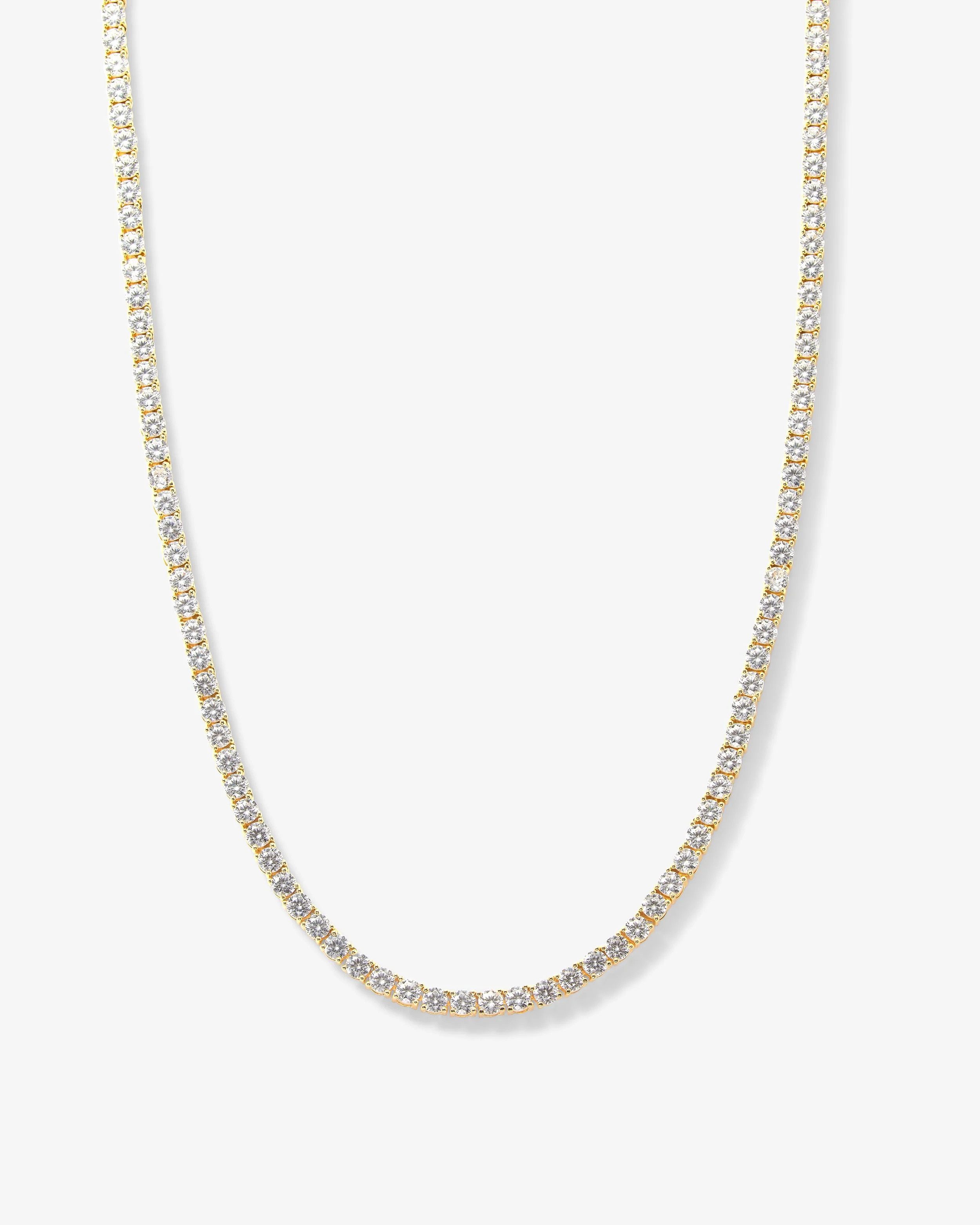 Grand Heiress Tennis Necklace 18" - Gold|White Diamondettes | Melinda Maria Jewelry