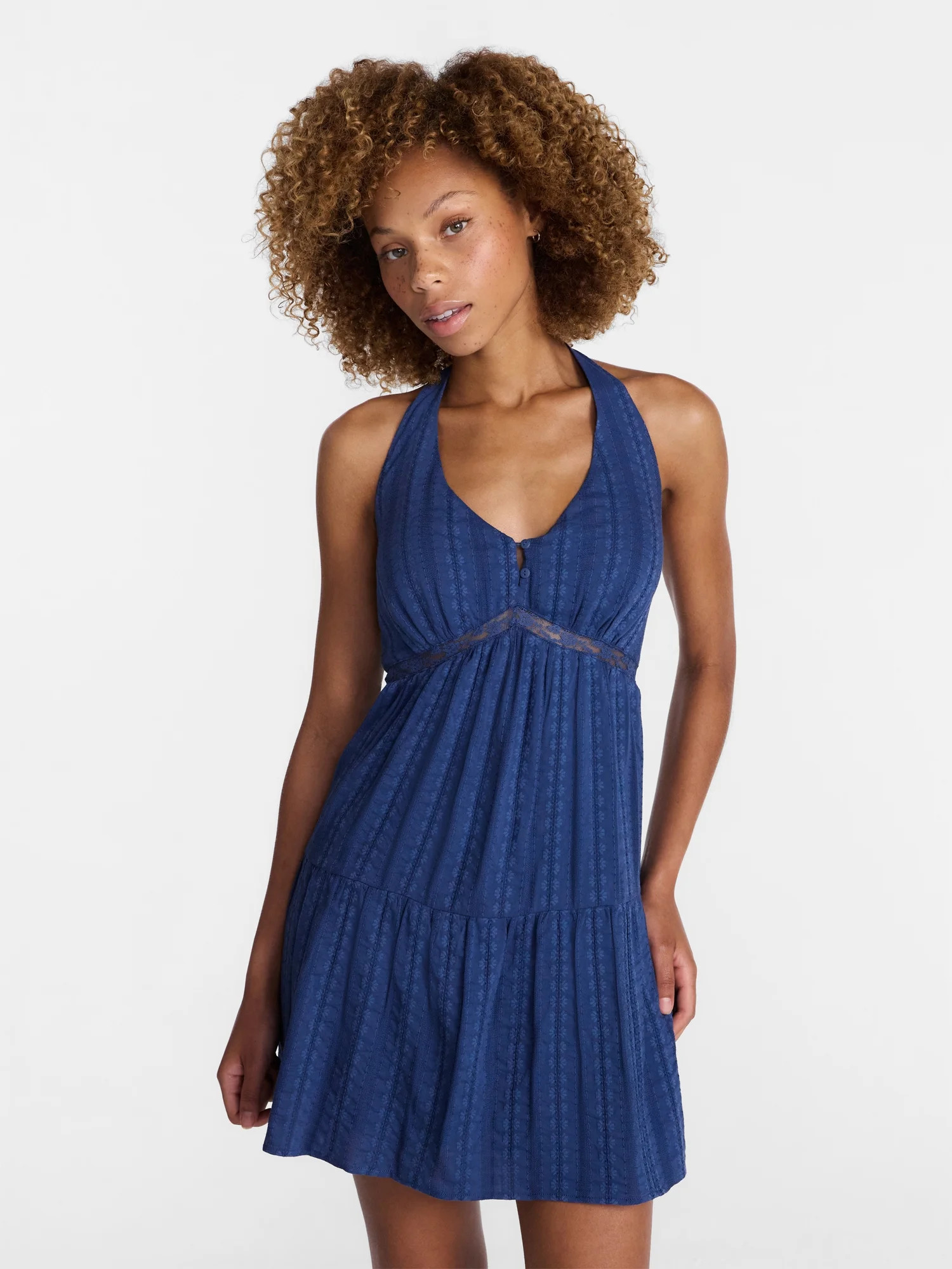 No Boundaries Halter Mini Dress, Women's XXS - XXL | Walmart (US)