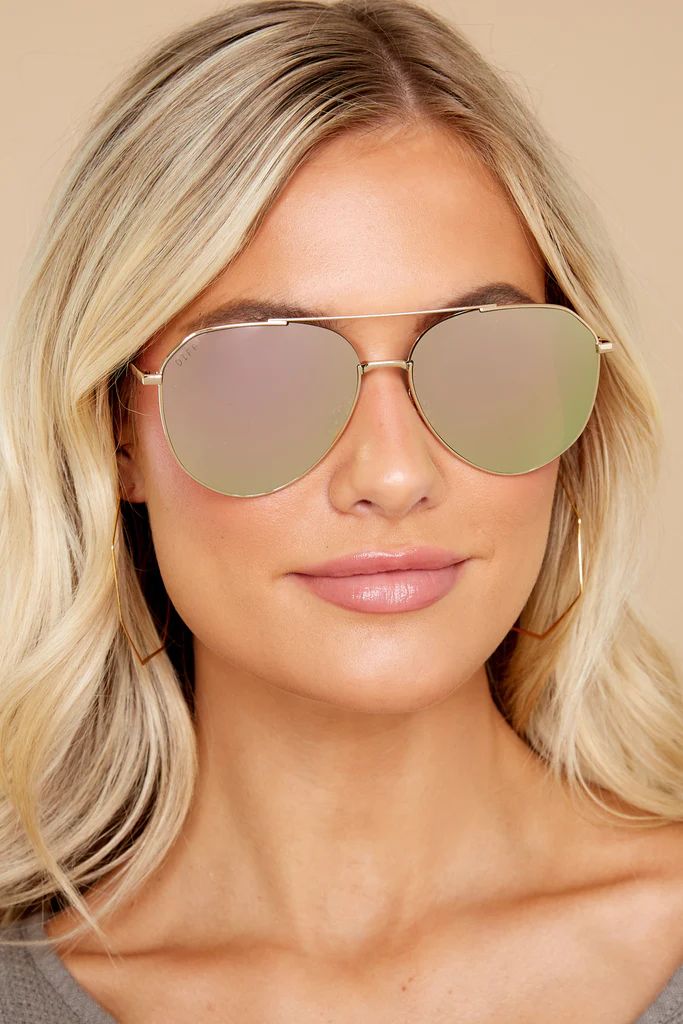 Dash Gold Taupe Flash Sunglasses | Red Dress 