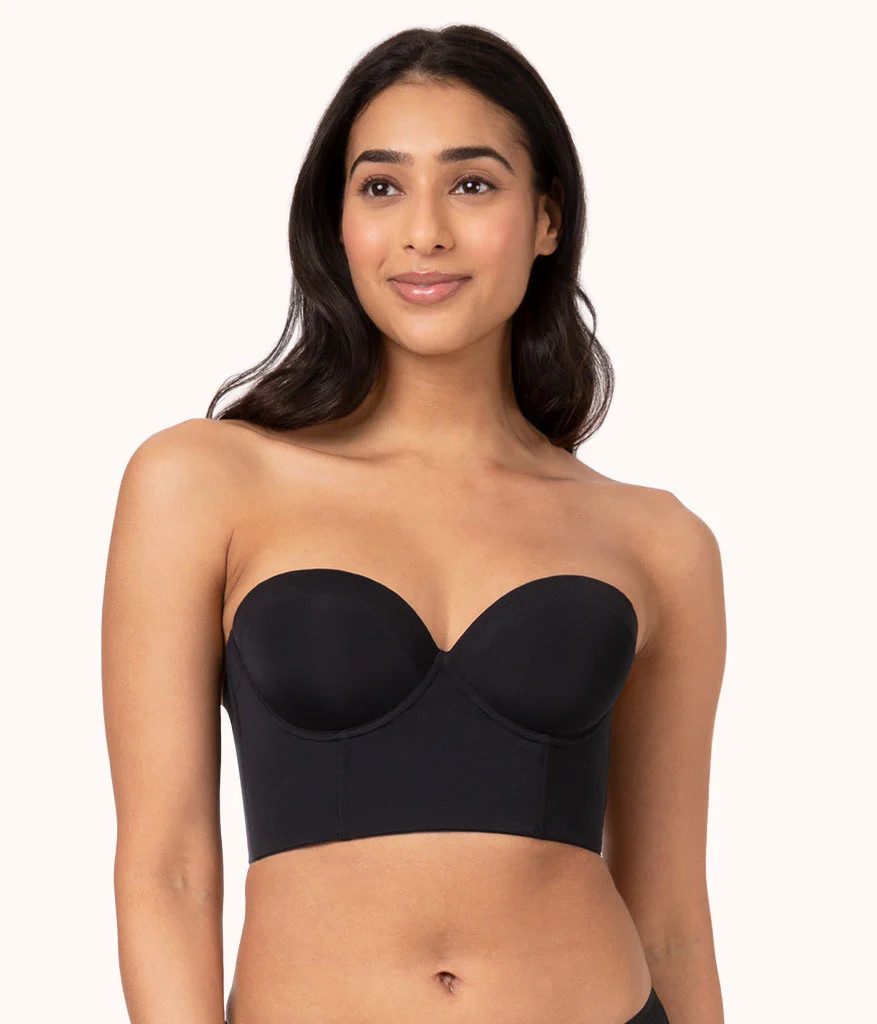 The Low Back Strapless: Jet Black | LIVELY